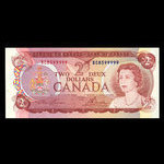 Canada, Banque du Canada, 2 dollars <br /> 1974