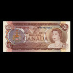 Canada, Banque du Canada, 2 dollars <br /> 1974