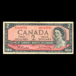 Canada, Banque du Canada, 2 dollars <br /> 1954