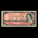 Canada, Banque du Canada, 2 dollars <br /> 1954