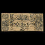 Canada, Banque de Québec, 5 dollars <br /> 1 novembre 1852