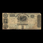 Canada, Banque du Peuple (People's Bank), 5 dollars <br /> 11 juillet 1835