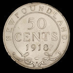 Canada, Georges V, 50 cents <br /> 1918