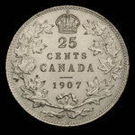 Canada, Édouard VII, 25 cents <br /> 1907
