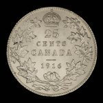 Canada, Georges V, 25 cents : 1916