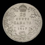 Canada, Georges V, 25 cents : 1917