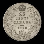 Canada, Georges V, 25 cents : 1918