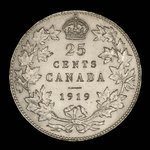 Canada, Georges V, 25 cents <br /> 1919