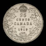 Canada, Georges V, 25 cents : 1919