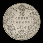 Canada, Georges V, 25 cents <br /> 1920