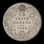 Canada, Georges V, 25 cents <br /> 1932