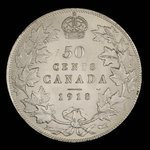 Canada, Georges V, 50 cents : 1918