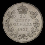 Canada, Georges V, 10 cents <br /> 1928