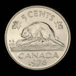 Canada, Élisabeth II, 5 cents <br /> 1978