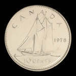 Canada, Élisabeth II, 10 cents <br /> 1978
