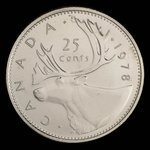Canada, Élisabeth II, 25 cents <br /> 1978