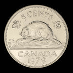 Canada, Élisabeth II, 5 cents <br /> 1979