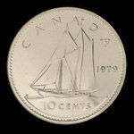 Canada, Élisabeth II, 10 cents <br /> 1979