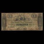 Canada, Bank of New Brunswick, 1 dollar <br /> 1 juillet 1863