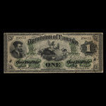 Canada, Dominion du Canada, 1 dollar <br /> 1 juillet 1870