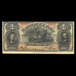 Canada, Dominion du Canada, 1 dollar <br /> 31 mars 1898
