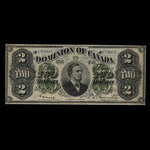 Canada, Dominion du Canada, 2 dollars <br /> 1 juin 1878