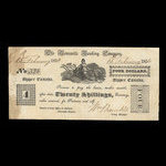 Canada, Newcastle Banking Company, 4 dollars <br /> 15 février 1836