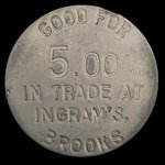 Canada, Ingram's Store, 5 dollars <br /> 1939