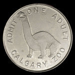 Canada, Calgary Zoo, 1 admission, adulte <br /> 1968