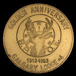 Canada, Élans ( O.B.P.E.) Salle No. 4, 50 cents <br /> 1963