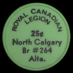 Canada, Légion Royale Canadienne (L.R.C.) No. 264, 25 cents <br />
