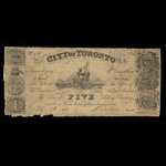 Canada, Ville de Toronto (Ontario), 1 dollar <br /> 5 juillet 1851