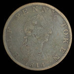 Canada, Carritt & Alport, 1/2 penny <br /> 1814