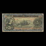 Canada, Merchants Bank of Canada (The), 5 dollars <br /> 1 janvier 1900
