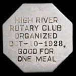 Canada, Rotary Club, 1 repas <br /> 10 octobre 1928