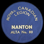 Canada, Légion Royale Canadienne (L.R.C.) No. 80, aucune dénomination <br />