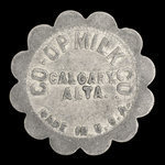 Canada, Co-op Milk Co., 1 pinte de lait standard <br /> février 1953