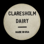 Canada, Claresholm Dairy, 1/2 gallon de lait homogénéisé <br /> 1969