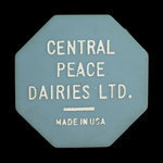 Canada, Central Peace Dairies Ltd., 1 pinte de lait 2% <br /> 1 mai 1975