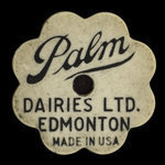 Canada, Palm Dairies Ltd., 1 pinte de lait sunnyvale <br /> 1982