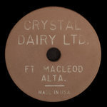 Canada, Crystal Dairy Ltd., 1 pinte de lait homogénéisé <br />