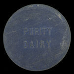 Canada, Purity Dairy, 1 pinte de lait standard <br /> 1949