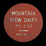 Canada, Mountain View Dairy, 1 pinte de lait homogénéisé <br /> 1960