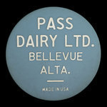 Canada, Pass Dairy Ltd., 1 pinte de lait homogénéisé 2% <br />