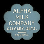 Canada, Alpha Milk Co., 1/2 gallon de lait homogénéisé <br />