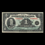 Canada, Banque du Canada, 1 dollar <br /> 1935