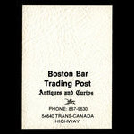 Canada, Boston Bar Trading Post, aucune dénomination <br /> 1975