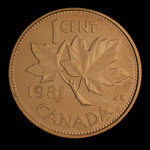 Canada, Élisabeth II, 1 cent <br /> 1981