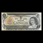 Canada, Banque du Canada, 1 dollar <br /> 1973
