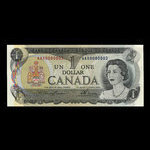 Canada, Banque du Canada, 1 dollar <br /> 1973